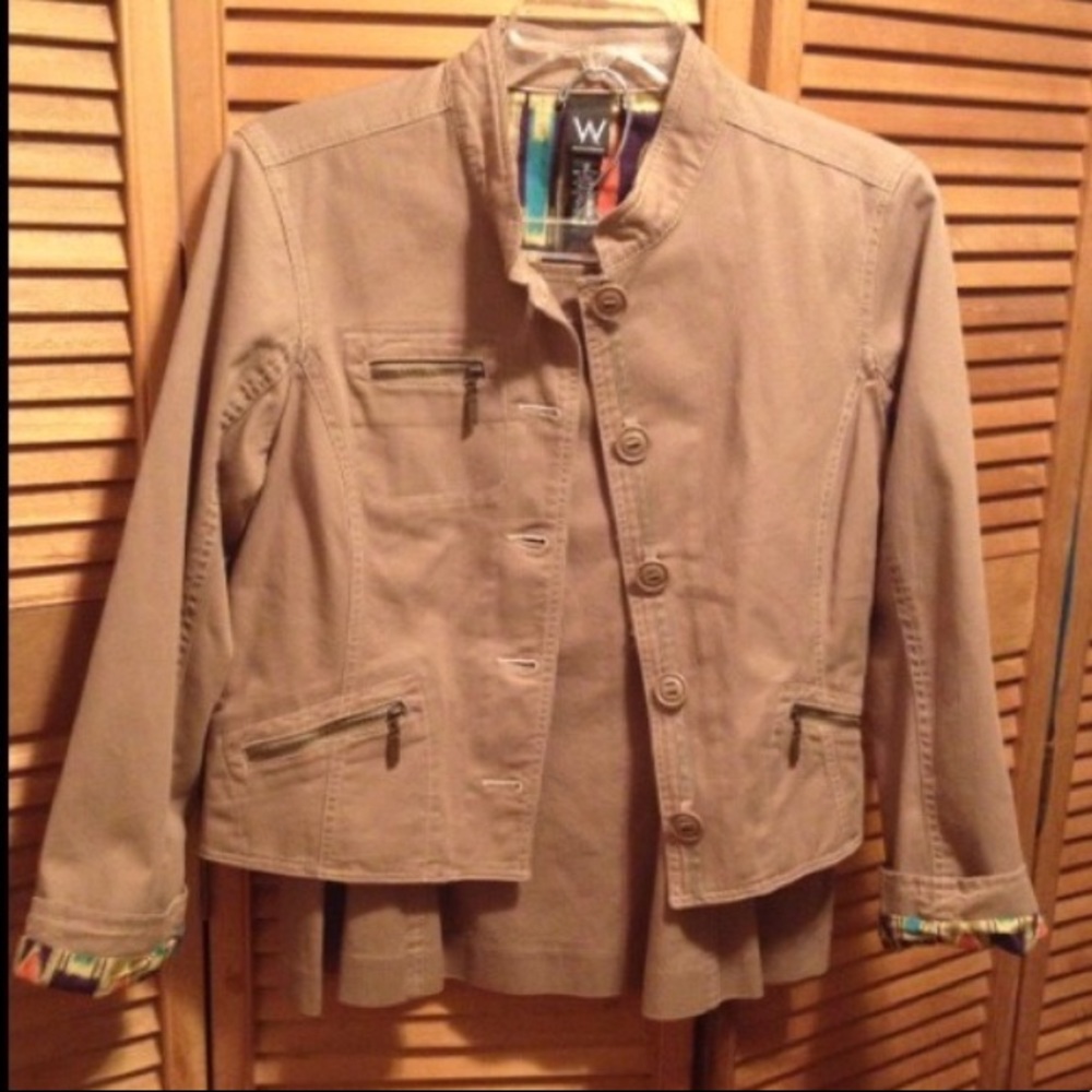 W Work to Weekend Khaki Skirt Suit